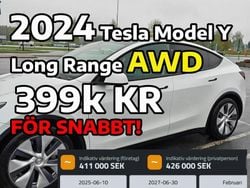 Begagnad 2024 Tesla Model Y Long Range AWD SUV | 416 000 kr (Marknadspris)