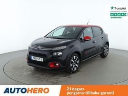 Svart Begagnad 2018 Citroën C3 PureTech Halvkombi | 90 000 kr (Marknadspris)