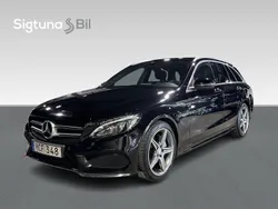 Svart Begagnad 2015 Mercedes C220 AMG line Kombi | 239 900 kr (Marknadspris)