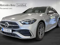 Silver Begagnad 2023 Mercedes C300e AMG Line Premium Kombi | 469 000 kr (Bra pris)