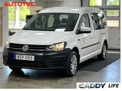 Vit Begagnad 2016 VW Caddy Maxi Life Life Minibuss | 199 500 kr