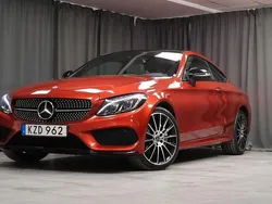 Röd Begagnad 2017 Mercedes C200 AMG line Sportkupé | 319 000 kr (Lite dyr)