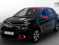Svart (black) Begagnad 2021 Citroën C3 Shine Halvkombi | 159 000 kr (Marknadspris)