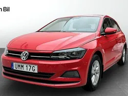 Röd (flash red) Begagnad 2019 VW Polo Halvkombi | 149 900 kr (Marknadspris)