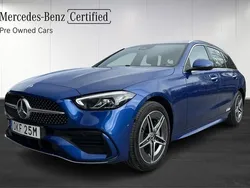 Blå Begagnad 2024 Mercedes C300e AMG Kombi | 579 900 kr (Dyr)