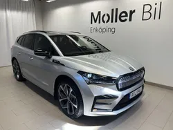 Silver (brilliant silver metallic) Begagnad 2024 Skoda Enyaq iV RS SUV | 579 900 kr (Marknadspris)