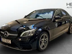 Svart (black) Begagnad 2019 Mercedes C220 AMG Sedan | 289 900 kr (Marknadspris)