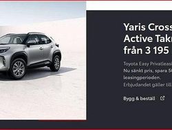 Ny 2025 Toyota Yaris Cross Active SUV | 294 900 kr