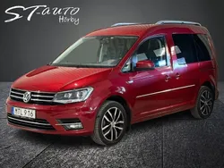 Röd (röd metallic) Begagnad 2015 VW Caddy Life Minibuss | 169 900 kr