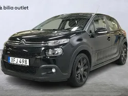 Svart Begagnad 2016 Citroën C3 PureTech Halvkombi | 67 500 kr (Marknadspris)