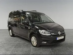 Svart Begagnad 2018 VW Caddy Maxi Life Life Minibuss | 69 000 kr