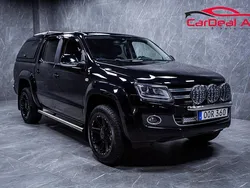 Svart Begagnad 2016 VW Amarok Highline Pickup | 194 800 kr (Marknadspris)
