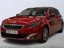Mörkröd (röd) Begagnad 2014 Peugeot 308 Style Halvkombi | 139 900 kr (Lite dyr)