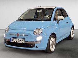 Ljusblå Begagnad 2015 Fiat 500 Lounge Halvkombi | 79 900 kr (Marknadspris)