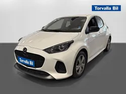 Vit Begagnad 2024 Mazda 2 Exclusive-Line Halvkombi | 229 900 kr (Marknadspris)