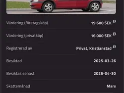 Röd Begagnad 2000 Opel Corsa Halvkombi | 11 000 kr