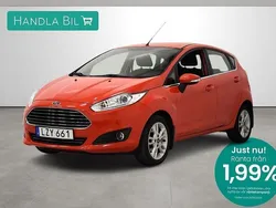Röd Begagnad 2015 Ford Fiesta Titanium Halvkombi | 89 900 kr (Marknadspris)