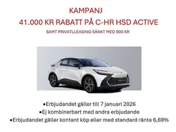 Ny 2025 Toyota C-HR Active SUV | 309 900 kr (Superpris)
