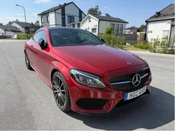 Röd Begagnad 2018 Mercedes C250 AMG line Sportkupé | 349 000 kr (Dyr)
