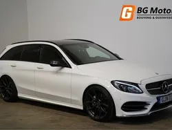 Vit Begagnad 2015 Mercedes C220 AMG line Kombi | 199 600 kr (Dyr)