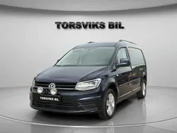 Mörkblå (blåmet) Begagnad 2016 VW Caddy Maxi Minibuss | 189 900 kr (Lite dyr)