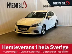 Vit Begagnad 2016 Mazda 3 Inclusive Halvkombi | 129 900 kr (Marknadspris)