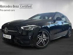 Svart Begagnad 2024 Mercedes C300e AMG Kombi | 549 800 kr (Marknadspris)
