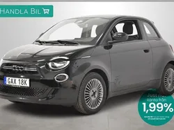 Svart Begagnad 2021 Fiat 500e Icon Halvkombi | 179 900 kr (Marknadspris)