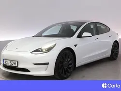 Vit Begagnad 2021 Tesla Model 3 Performance Sedan | 345 900 kr (Marknadspris)