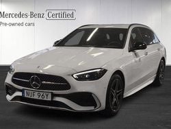 Vit Begagnad 2024 Mercedes C300e AMG Kombi | 554 900 kr (Marknadspris)