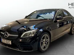 Svart (black) Begagnad 2019 Mercedes C220 AMG Sedan | 274 900 kr (Marknadspris)