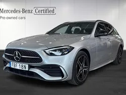 Silver Begagnad 2024 Mercedes C300e AMG Line Premium Kombi | 639 900 kr (Dyr)