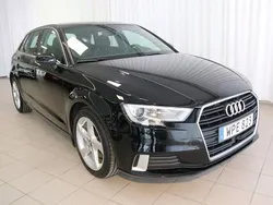Svart Begagnad 2017 Audi A3 Sportback Sport Halvkombi | 145 000 kr (Marknadspris)