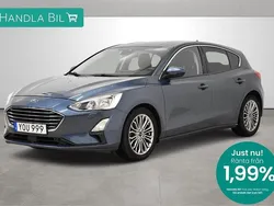 Blå Begagnad 2018 Ford Focus Titanium Halvkombi | 134 900 kr (Marknadspris)