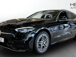 Svart (black) Begagnad 2022 Mercedes C300e AMG line Kombi | 398 000 kr (Bra pris)
