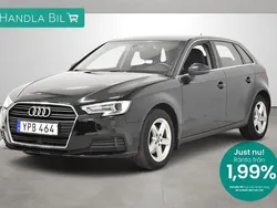 Svart Begagnad 2018 Audi A3 Proline Halvkombi | 162 800 kr (Marknadspris)