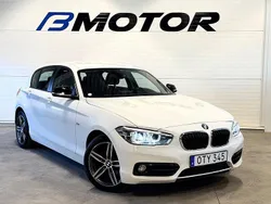 Vit Begagnad 2015 BMW 116 Sport Line Halvkombi | 129 900 kr (Marknadspris)