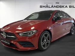 Röd Begagnad 2021 Mercedes CLA200 AMG line Sportkupé | 369 000 kr (Marknadspris)