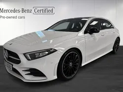 Vit (white) Begagnad 2018 Mercedes A200 AMG Halvkombi | 259 900 kr (Marknadspris)