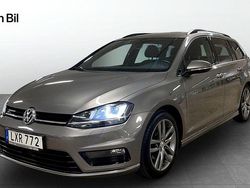 Grå (limestone grey metallic) Begagnad 2015 VW Golf VII R-line Kombi | 139 800 kr (Lite dyr)