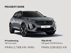 Vit Begagnad 2023 Peugeot 2008 Allure SUV | 239 900 kr (Marknadspris)