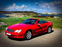 Röd Begagnad 2003 Mercedes SL500 Cab | 320 000 kr