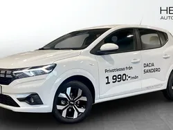 Vit (white) Begagnad 2024 Dacia Sandero Expression Halvkombi | 189 900 kr (Bra pris)