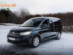 Svart Begagnad 2022 VW Caddy Maxi Minibuss | 234 900 kr (Marknadspris)