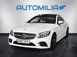 Vit Begagnad 2018 Mercedes C220 AMG line Sportkupé | 319 900 kr (Lite dyr)