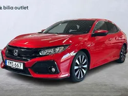Röd Begagnad 2017 Honda Civic Elegance Halvkombi | 159 900 kr (Lite dyr)