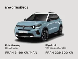 Ny 2025 Citroën C3 Halvkombi | 229 900 kr
