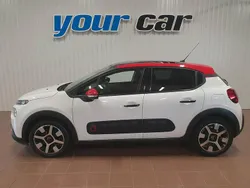 Vit (vit/röd) Begagnad 2017 Citroën C3 Shine Halvkombi | 109 000 kr (Marknadspris)