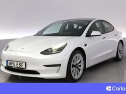 Vit Begagnad 2021 Tesla Model 3 Long Range Sedan | 269 900 kr (Marknadspris)