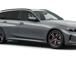 Grå (skyscraper grey metallic) Ny 2025 BMW 330e Shadowline Kombi | 696 700 kr (Lite dyr)